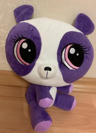 Мягкая игрушка фиолетовая панда пет шоп lps littlest pet shop