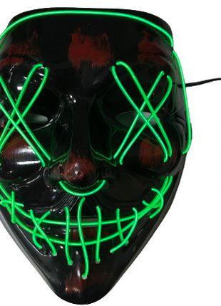 Неоновая маска Purge Mask Судная ночь ABC зеленый