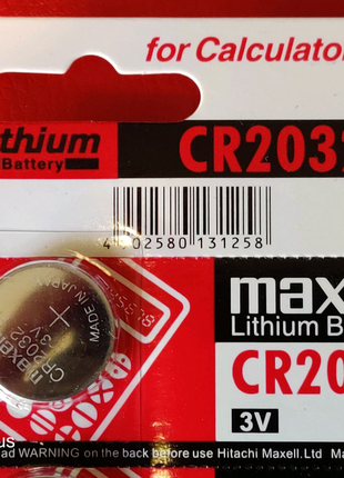 Батарейка Maxell CR2032 свежие до 12 - 2029 г.