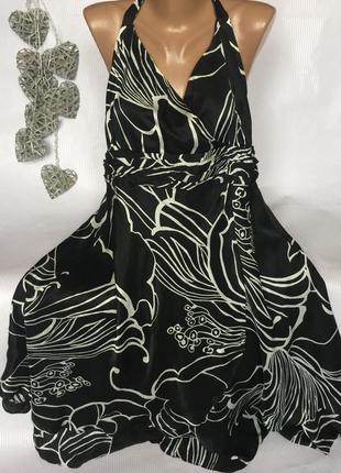 Шикарное платье сарафан 100% шелк