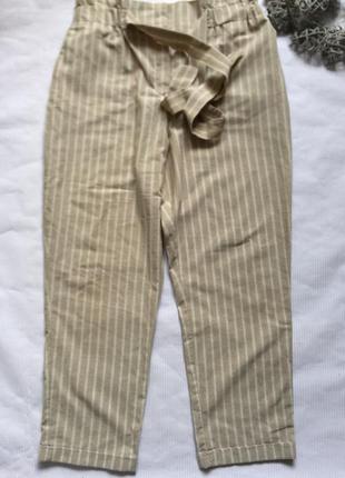 Легкие стильные брюки в полоску tapered