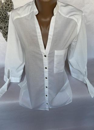 Стильная белая рубашка zara