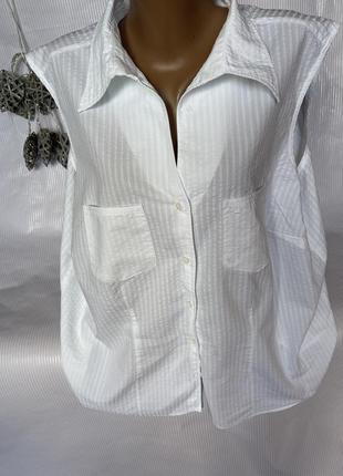 Стильная белая рубашка eterna