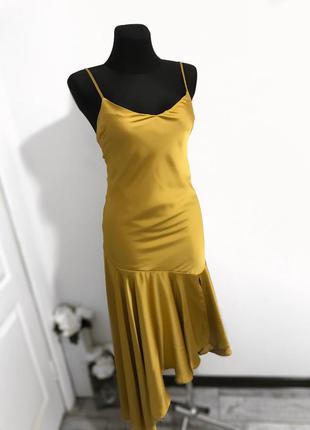 Дуже стильна сукня / золотистое платье/ тренд 2021 / ликвидаци...