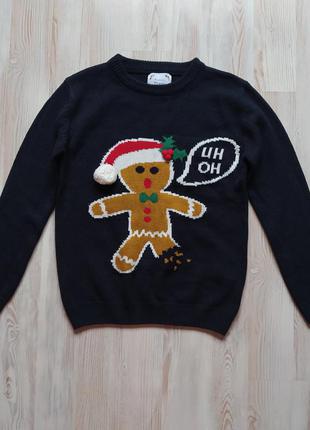 Новогодняя рождественская кофта свитшот свитер реглан с пряник...