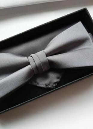 Серая мужская бабочка галстук платок серый фирменный selected ...