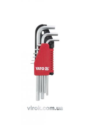 Набор ключей шестигранных Г-образных YATO М1.5-10 мм 9 шт YT-0501