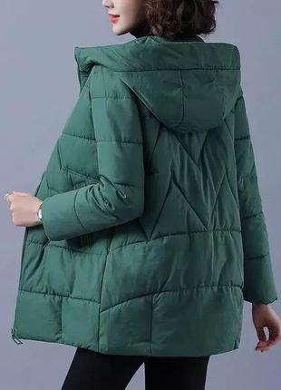 Отличная стеганная курточка с капюшоном осень-зима
