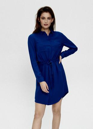 Плаття платье рубашка сорочка на пуговицах синие тёмно-синие