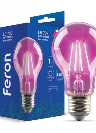 Светодиодная фито лампа Feron LB-708 8W E27