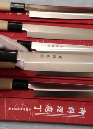 Японский профессиональный односторонний нож для суши (24 см ле...