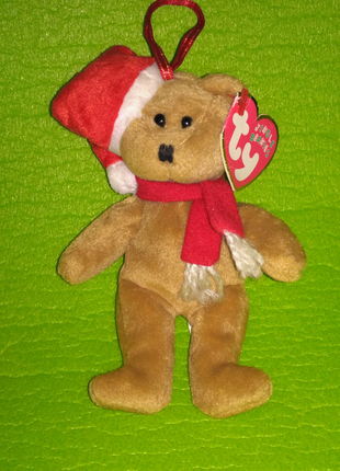 Медведь TY jingle beanies Holiday Teddy 1997