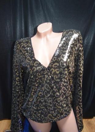 Коллекция zara trf коричневая блузка с длинными рукавами и пай...