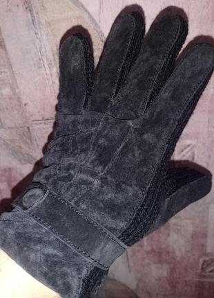 Замшевые, кожаные перчатки marks & spencer