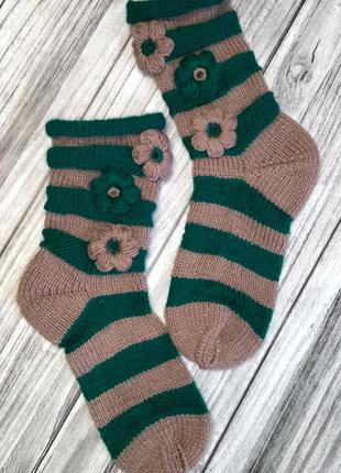 Красивые женские носки - идея для подарка - вязаные носки в по...