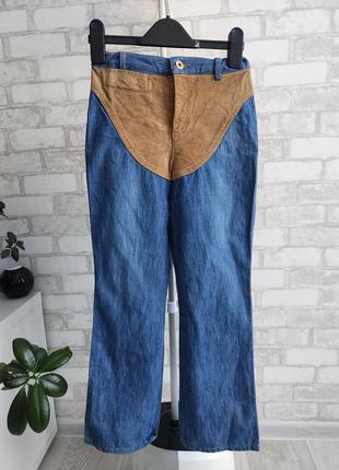 Оригинал, джинсы d&g, с вставками натур. замша, на 7-8 лет