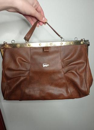 Винтажная кожаная дизайнерская сумка ридикюль винтаж ретро