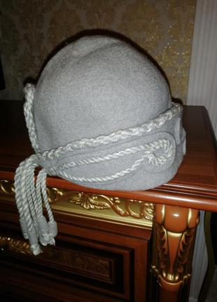 Шапка шляпка фетровая валяная из шерсти