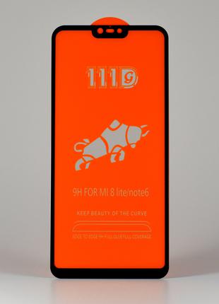 Защитное стекло для Xiaomi Mi 8 lite "111D" клеевой слой по вс...