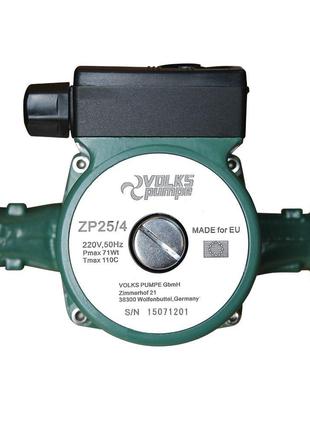 Циркуляционный насос для отопления VOLKS ZP 25-4-130 мм (71 Вт...