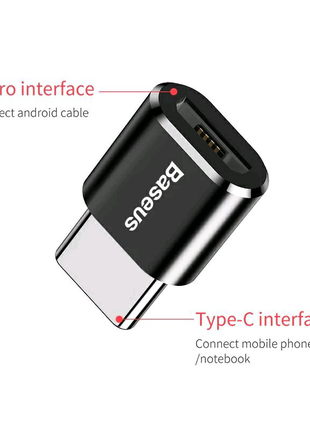 Адаптер OTG Baseus Micro USB/USB Type C