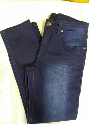 Темно-сині джинси на дівчинку, стрейчеві, ріст 152