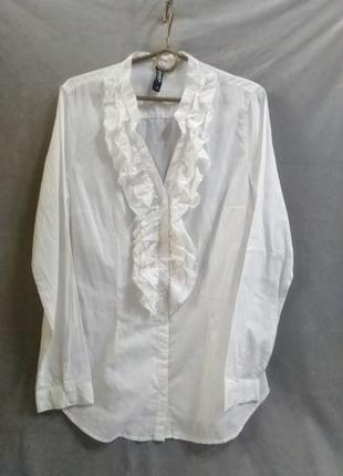 Хлопковая блуза в белом цвете р. l, xl