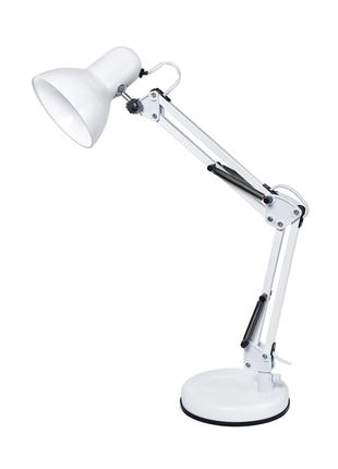 Настільна лампа DELUX TF-07 E27 струбцина + підставка біла