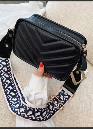 Женская сумка, стильная сумка женская, черная сумочка на ткане...