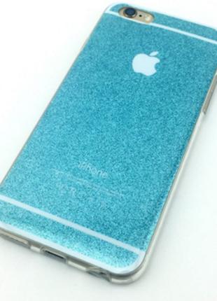 Чехол силиконовый голубой для Iphone 6/6S