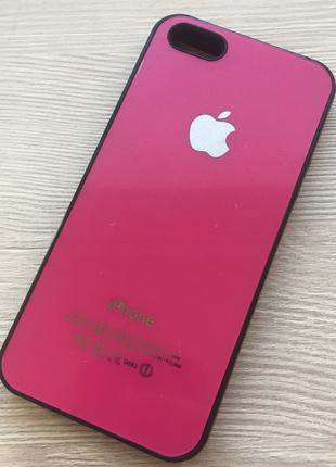 Силиконовый чехол iphone 5/5s розовый в упаковке