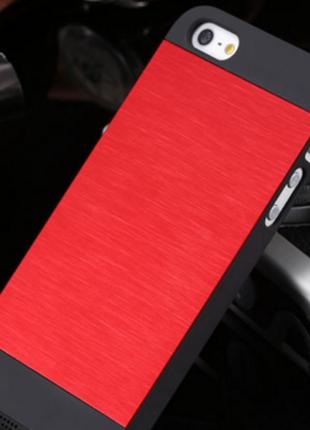 Чехол красный Motomo для Iphone 5/5S потертости