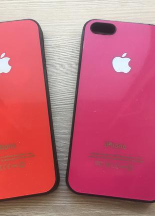 Силиконовый чехол iphone 5/5s розовый в упаковке