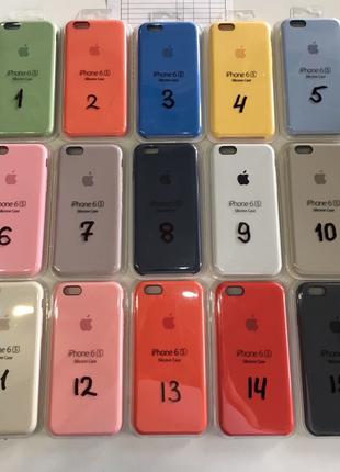 Фирменный Silicone Case для iphone 6 6S 45цветов