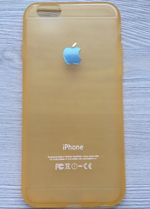 Cиликоновый золотой чехол Creative для iPhone 6/6S в упаковке