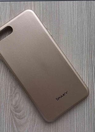 Фирменный Чехол накладка силиконовая iPAKY для iPhone 7+/8+ Gold