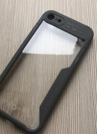 Чехол для Apple iphone 7/8 Auto Focus с серым ободом
