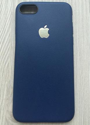 Силіконовий матовий чохол для iphone 7+/8+ синього кольору