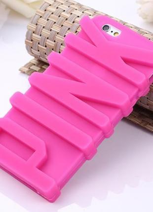Силиконовый чехол яркий Pink для iphone 5/5S Victorias Secret 3D