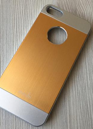 Чехол Moshi для Iphone 5/5s золотой с ободом