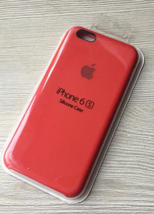 Красный чехол для iphone 6 6S в упаковке микрофибра + soft-touch