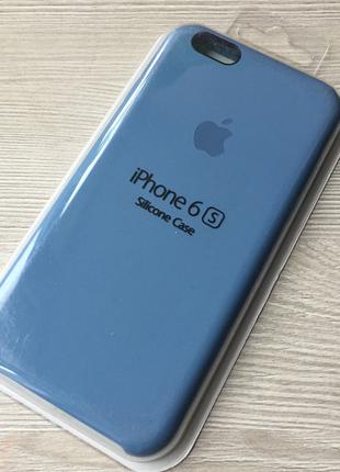 Синий чехол для iphone 6 6S в упаковке микрофибра + soft-touch