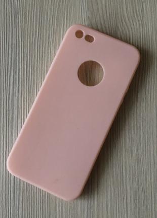 Силиконовый персиковый тонкий чехол для Iphone 5/5S