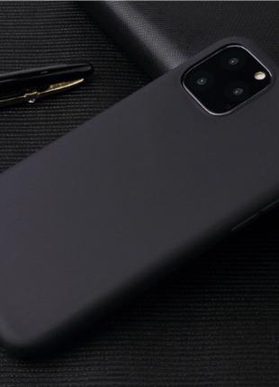 Силиконовый черный чехол Soft Touch для iphone 11pro в упаковке