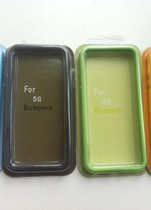 Силиконовые бампера для iphone 5/5S разные цвета
