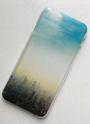 Премиум пластиковый чехол "Город" для Iphone 6 6S