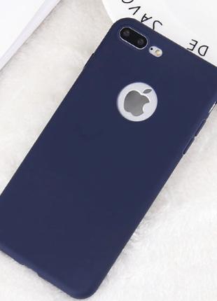 Силіконовий чорний чохол для Iphone 7+/8+