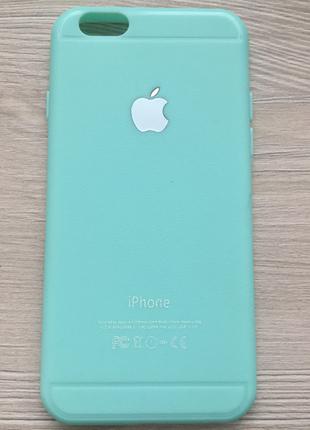 Cиликоновый голубой чехол Creative для iPhone 6/6S в упаковке
