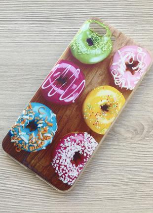 Чехол силиконовый с пончиками для iPhone 7+/8+