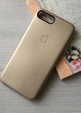 Золотой чехол Apple iphone 7+/8+ под кожу